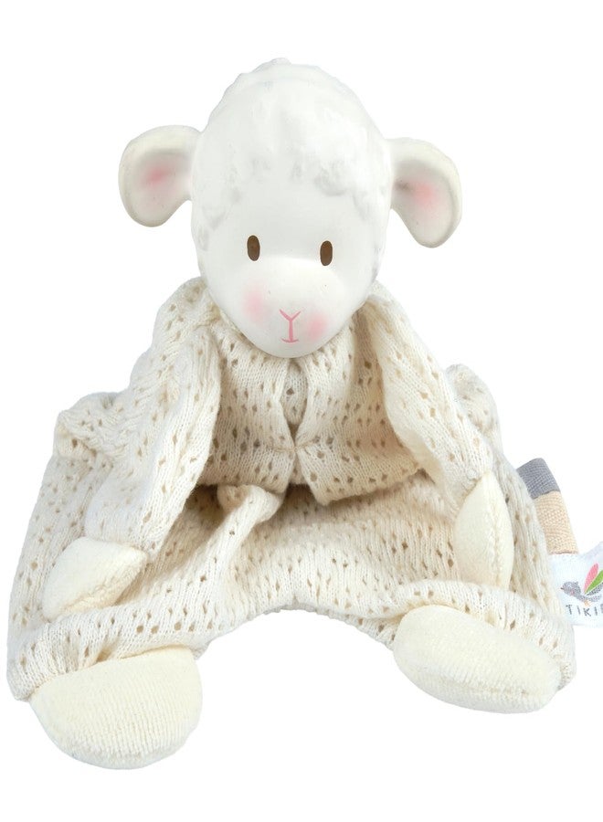 Tikiri Bahbah The Lamb Baby Lovey with Organic Natural Rubber Teether Head - Image 2